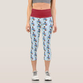Top Hat Snowman Capri Leggings (Vorderseite)