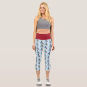 Top Hat Snowman Capri Leggings (Vorderseite)