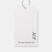 Top Hat Snowman: Earthy Patterns & Holiday Motifs Geschenkanhänger (Rückseite)