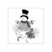Top Hat Snowman Gummistempel (Prägung)