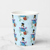 Top Hat Snowman Pappbecher (Vorderseite)