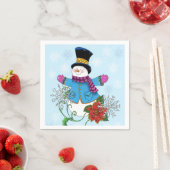 Top Hat Snowman Serviette (Beispiel)