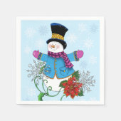 Top Hat Snowman Serviette (Vorderseite)