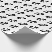 Top Hat Tuxedo Mustache Wedding Geschenkpapier (Ecke)