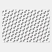 Top Hat Tuxedo Mustache Wedding Geschenkpapier Set (Vorderseite 3)