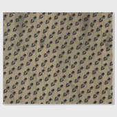 Top Hat Tuxedo Mustache Wedding Wrapping Paper Geschenkpapier (Flach)