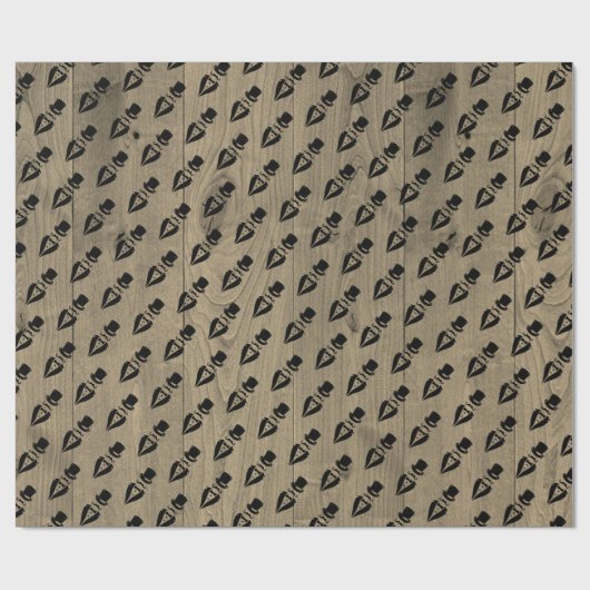 Top Hat Tuxedo Mustache Wedding Wrapping Paper Geschenkpapier (Flach)