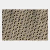 Top Hat Tuxedo Mustache Wedding Wrapping Paper Sie Geschenkpapier Set (Vorderseite 3)