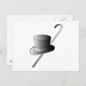 Top Hat und Cane Postkarte (Vorne/Hinten)