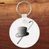 Top Hat und Cane Schlüsselanhänger (Vorderseite)