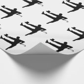 Top Hat und Cane Stich Dancer Geschenkpapier (Ecke)