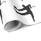 Top Hat und Cane Stich Dancer Geschenkpapier (Rolleneckpunkt)