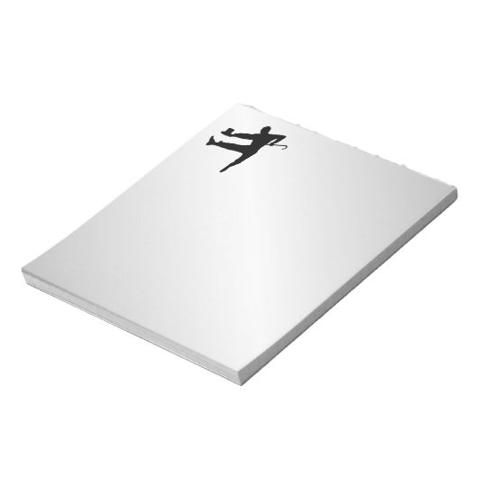 Top Hat und Cane Stich Dancer Notizblock (Rotiert)