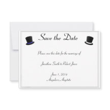 Top Hats Bow Krawatte Blue Gay Wedding Save the Da