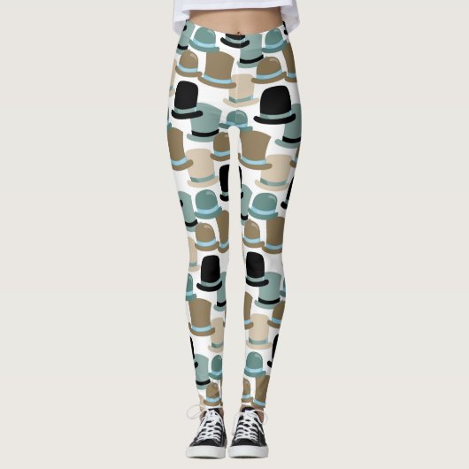 Top Hats Galore Muster Leggings (Vorderseite)