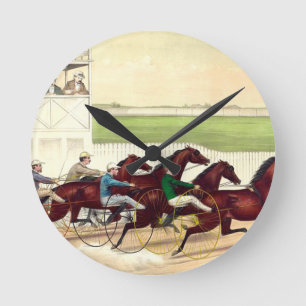 TOP Horse Racing Is My Life Runde Wanduhr