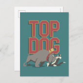 "Top Hund" Spickwächter TWEETY™ von SYLVESTER™ Postkarte (Vorne/Hinten)