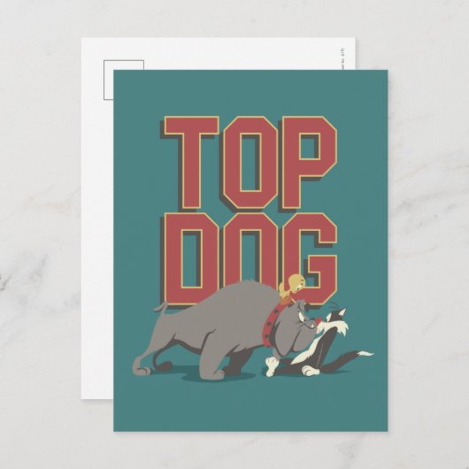 "Top Hund" Spickwächter TWEETY™ von SYLVESTER™ Postkarte (Vorne/Hinten)