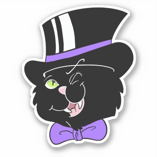 Top-Hut-Aufkleber Aufkleber (Vorderseite)