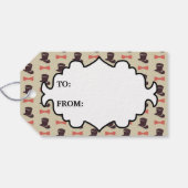 Top-Hut und Bugs-Krawatte Geschenkanhänger (Rückseite Horizontal)