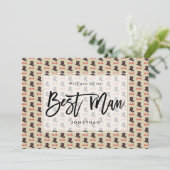 Top-Hut wird mein Trauzeuge-Vorschlagskarte sein Dankeskarte (Stehend Vorderseite)