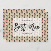 Top-Hut wird mein Trauzeuge-Vorschlagskarte sein Dankeskarte (Vorne/Hinten)