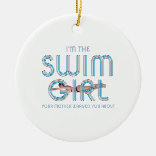 TOP I bin der Schwimmer Keramik Ornament (Vorne)