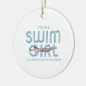 TOP I bin der Schwimmer Keramik Ornament (Links)