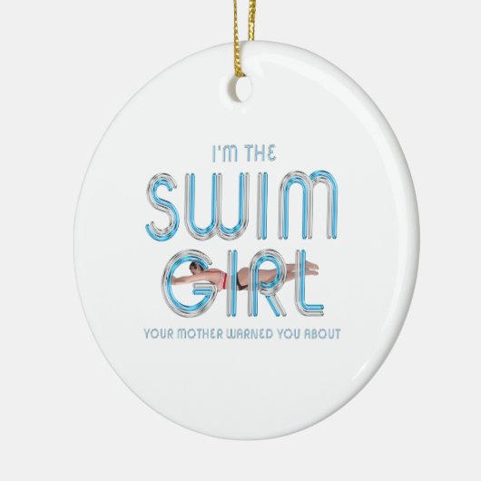 TOP I bin der Schwimmer Keramik Ornament (Links)