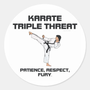 TOP Karate Slogan Runder Aufkleber