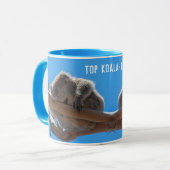Top Koala-Tea Funny Blue Animal Tasse (Vorderseite Links)