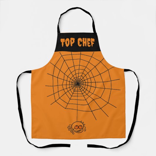 "Top Koch". Halloween Spider Schürze (Vorderseite)