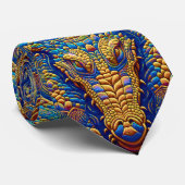 Top Krokodil Lederoptik  Krawatte (Gerollt)