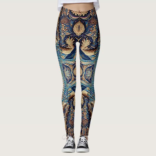 Top Krokodil Lederoptik  Leggings (Vorderseite)