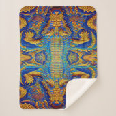 Top Krokodil Lederoptik  Sherpadecke (Vorderseite)