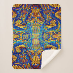 Top Krokodil Lederoptik  Sherpadecke