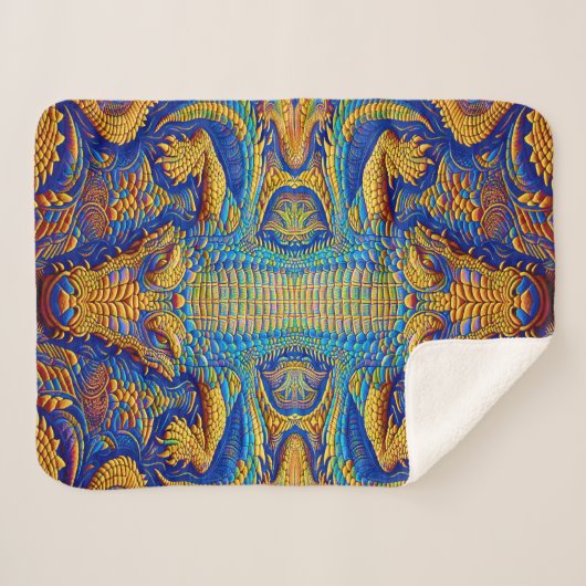 Top Krokodil Lederoptik Sherpadecke (Vorderseite (Horizontal))