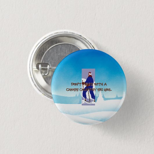 TOP Langlauf-Ski-Mädchen Button (Vorne & Hinten)