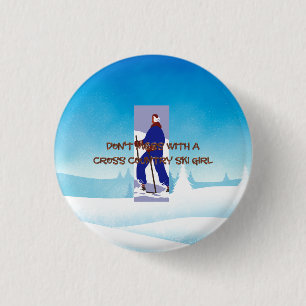 TOP Langlauf-Ski-Mädchen Button