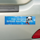 TOP Leg dich nicht mit einem Speed-Skating-Mädchen Autoaufkleber (Auf Auto)