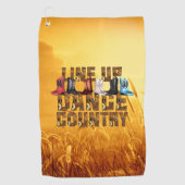 TOP Line Dance Country Golf Handtuch (Vorderseite)