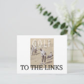 TOP Links Golf Postkarte (Stehend Vorderseite)
