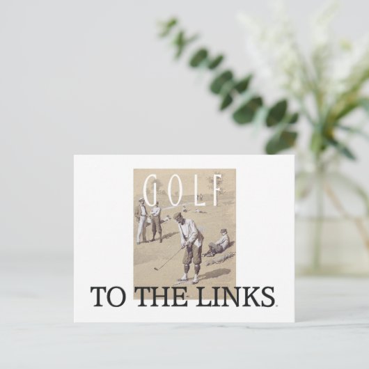 TOP Links Golf Postkarte (Stehend Vorderseite)