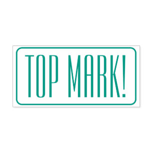 "TOP MARK!" Schullehrer Rubber-Briefmarke Permastempel