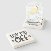 Top Me Off - Stone Untersetzer (Seitenansicht)