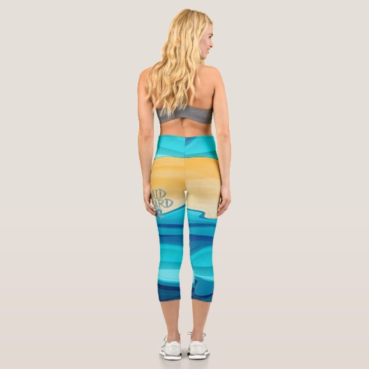 TOP Meerjungfrau Rettungsschwimmer Capri Leggings (Rückseite)