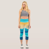 TOP Meerjungfrau Rettungsschwimmer Capri Leggings (Vorderseite)