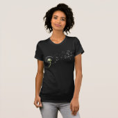 Top mit Pusteblume,schwarz. Top with dandelion, (Vorne ganz)