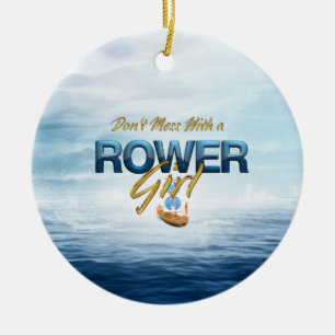 TOP nicht mit einem Rower Girl durcheinander bring Keramik Ornament