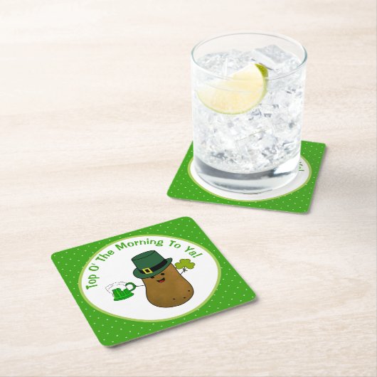 Top O' the morgens zu Ya Irish Potato Rechteckiger Pappuntersetzer (Vor Ort)
